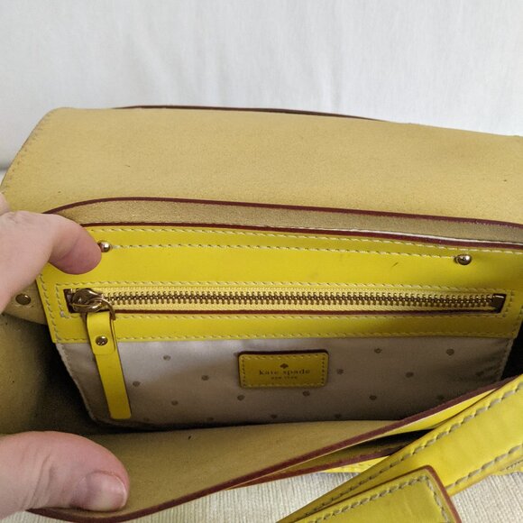 Kate Spade Chartreuse Yellow Crossbody Bag with Duster Bag - Picture 7 of 10